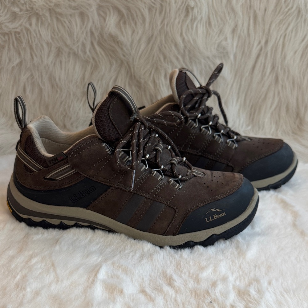 L.L. Bean Men's Waterproof Vibram Lug Sole Tek 2.5 Hiking Shoes 8.5M Brown
